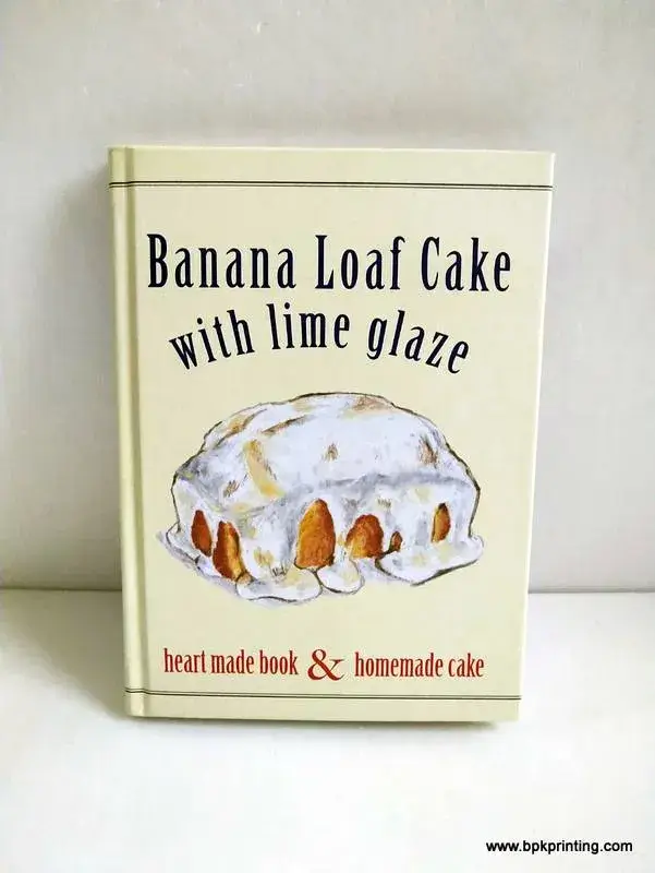 Banana Loaf Cake with lime glaze สมุดโน๊ตปกจั่วปัง เข้าเล่มสันกาว พิมพ์โดยโรงพิมพ์บีพีเค พริ้นติ้ง