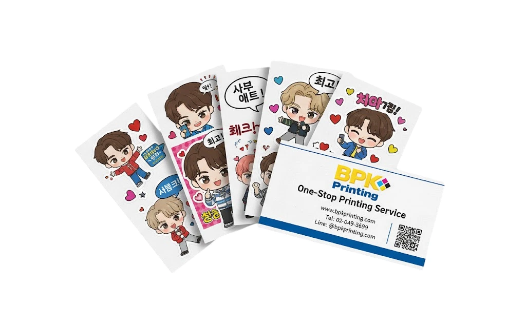 ของที่ระลึกสติ๊กเกอร์แฟนสินค้า Fan Merchandise พิมพ์ภาพการ์ตูนคุณภาพสูงโดย BPK Printing