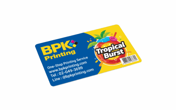 สติ๊กเกอร์ PP พิมพ์ฉลากสินค้าพลาสติกเนื้อเงาเรียบหรู รับพิมพ์สติ๊กเกอร์เนื้อ PP