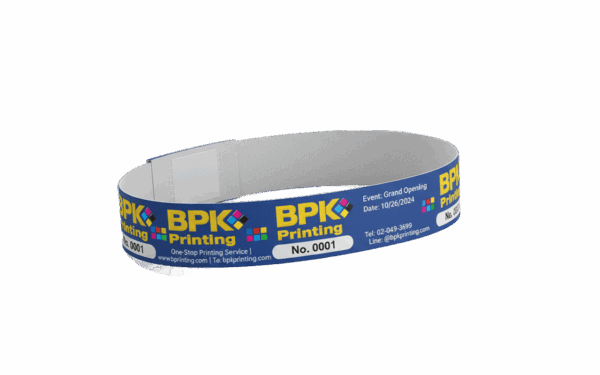 รับพิมพ์สายรัดข้อมือกระดาษคุณภาพสูงริสแบนด์กระดาษพิมพ์โลโก้สำหรับงานอีเวนต์และคอนเสิร์ต