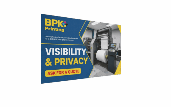 สติ๊กเกอร์ซีทรูติดกระจกพิมพ์ระบบอิงค์เจ็ท มองทะลุได้จากด้านใน รับพิมพ์สติ๊กเกอร์ซีทรู