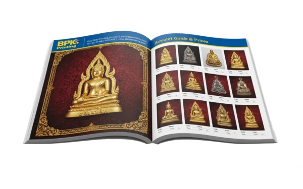 รับพิมพ์หนังสือพระเครื่อง หนังสือรวมภาพพระเครื่องพร้อมข้อมูลและราคาประเมินพิมพ์คุณภาพสูง