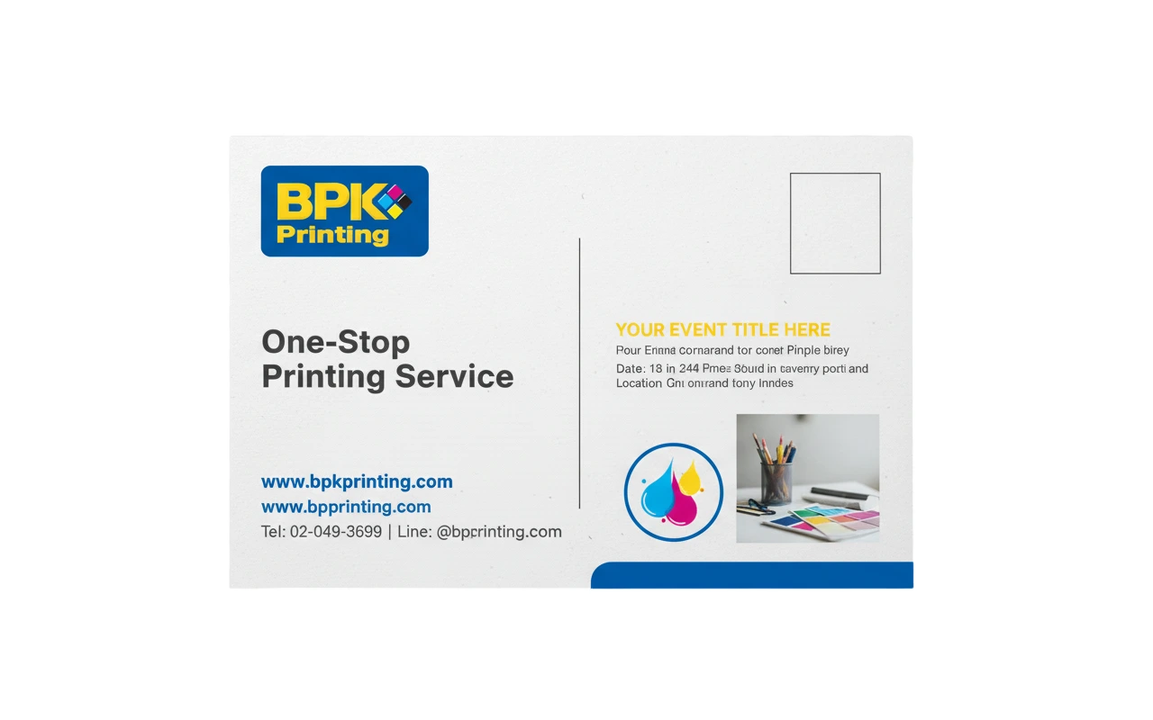 พิมพ์การ์ดเชิญงานอีเวนต์และรับพิมพ์โปสการ์ด พิมพ์สีคุณภาพด้วยระบบดิจิทัล
