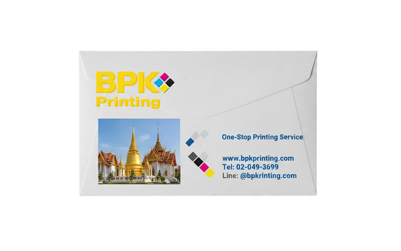 รับพิมพ์ซองจดหมายวัด