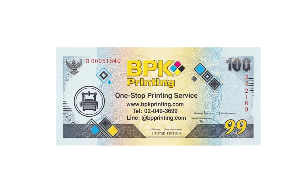 รับพิมพ์ธนบัตรขวัญถุงพิมพ์ลวดลายมงคลใช้แจกในงานมงคลหรืองานบุญ