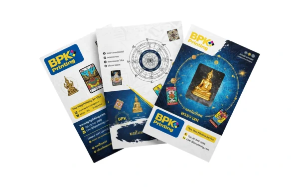 รับพิมพ์งานมูเตลู สิ่งพิมพ์แนวมูเตลูโหราศาสตร์และพระเครื่องดีไซน์ร่วมสมัยสีสวยคมชัด