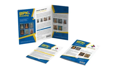 รับพิมพ์สูจิบัตรพระเครื่อง สูจิบัตรนิทรรศการพระเครื่องพิมพ์สี่สีเย็บกลางกระดาษอาร์ตมัน