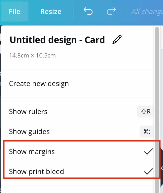 วิธีเปิดการตั้งค่าแสดงระยะตัดตก (Show Print Bleed) ในหน้าออกแบบ Canva เพื่อความแม่นยำในการจัดวางองค์ประกอบ