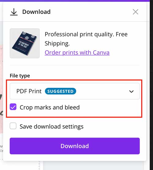 วิธีเซฟไฟล์ Canva เป็น PDF Print พร้อมเลือก Crop marks and bleed เพื่อให้ได้ไฟล์งานคุณภาพสูงสำหรับส่งโรงพิมพ์