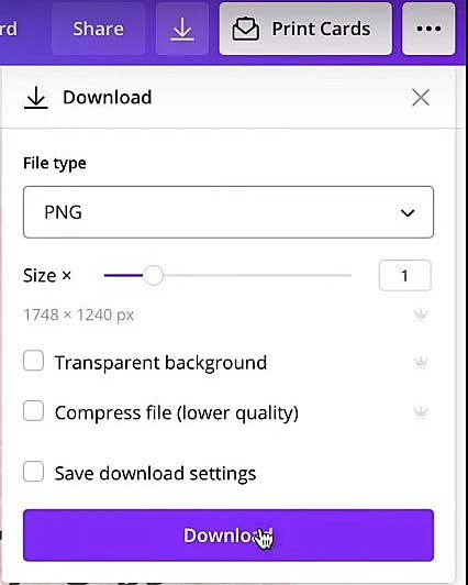 การดาวน์โหลดไฟล์ PNG จาก Canva ปรับขนาดภาพและตั้งค่าพื้นหลังโปร่งใสสำหรับใช้งานดิจิทัล
